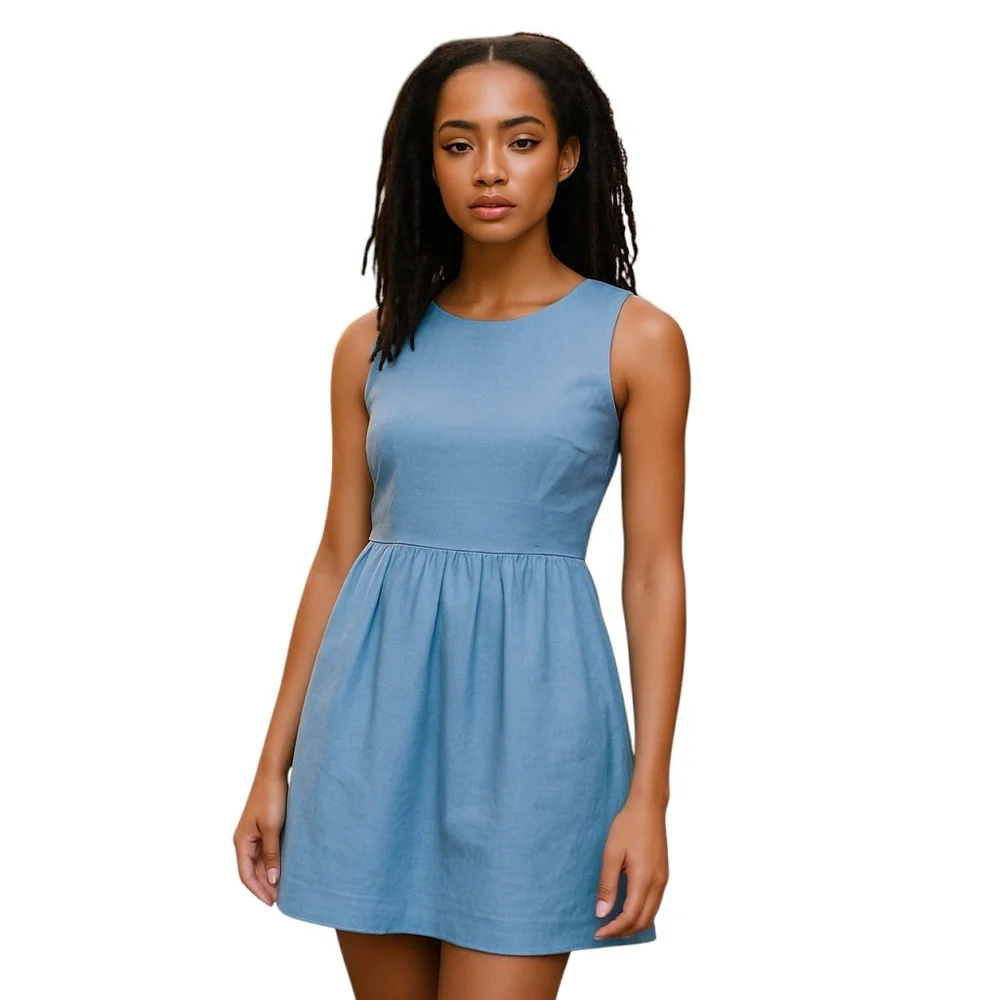 J. Crew Sleeveless Blue Dress Size Small